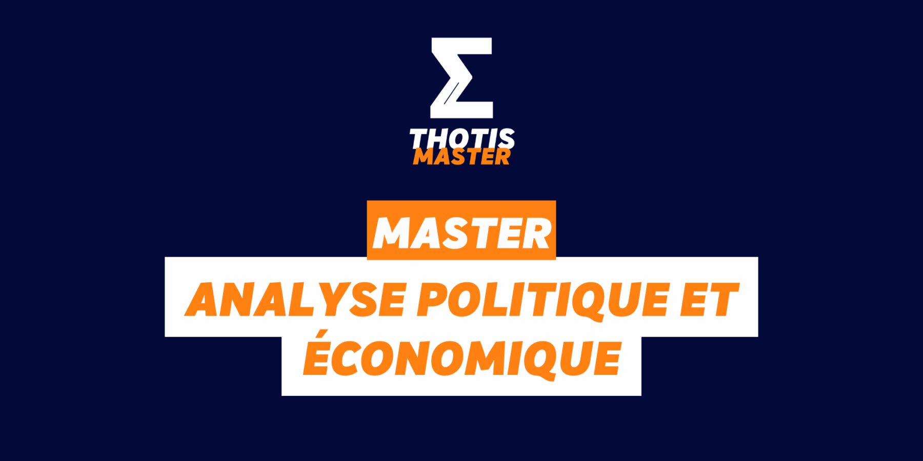 Master analyse politique et économique
