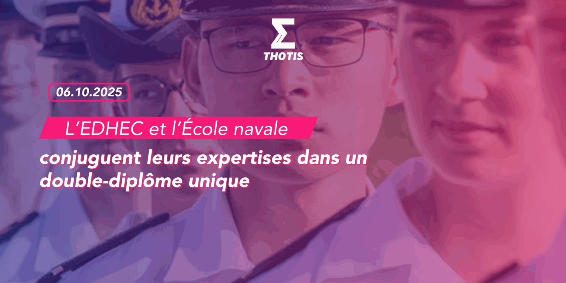 L’EDHEC et l’École navale conjuguent leurs expertises dans un double-diplôme unique