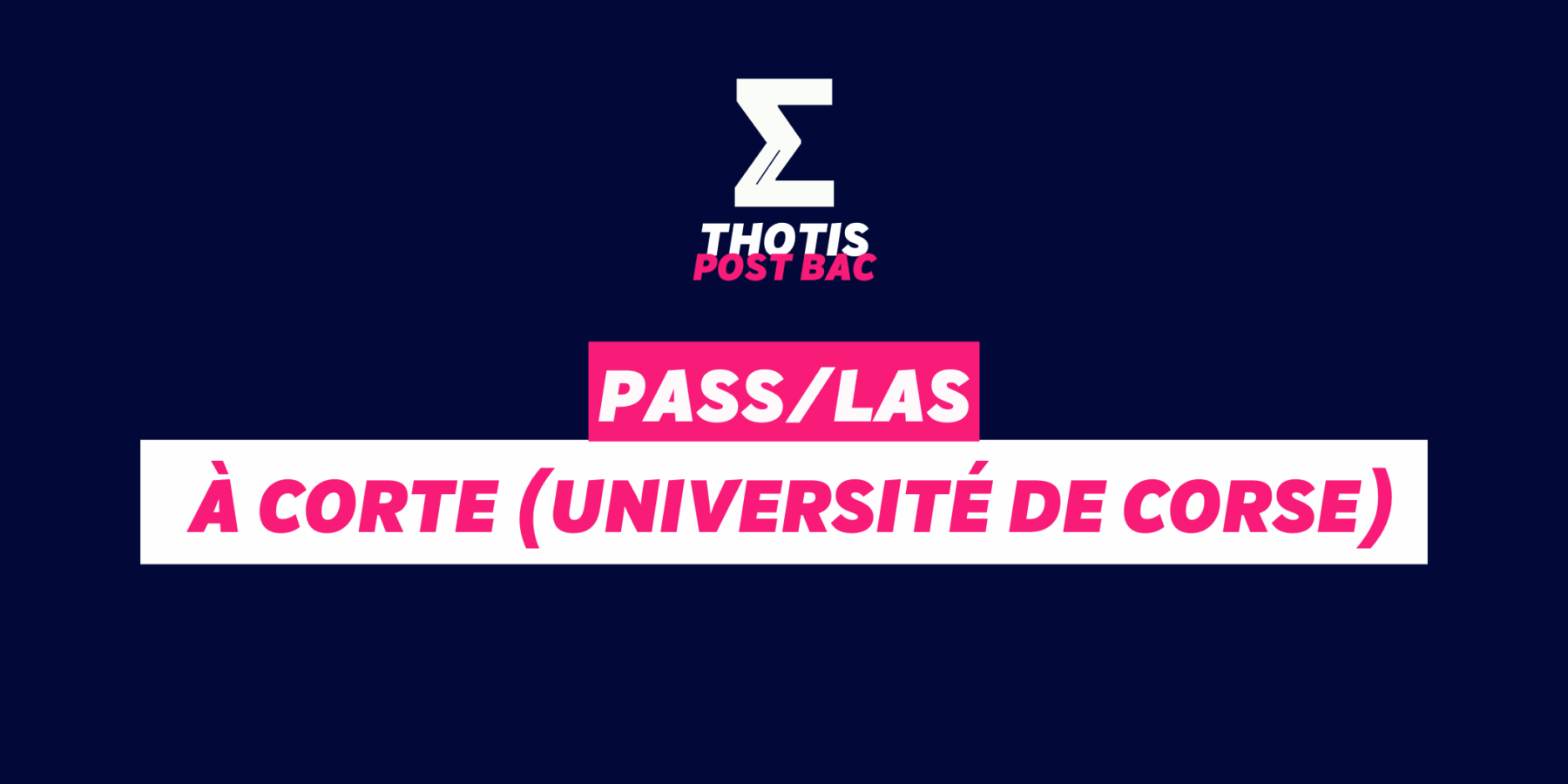 PASSLAS à Corte (Université de Corse)