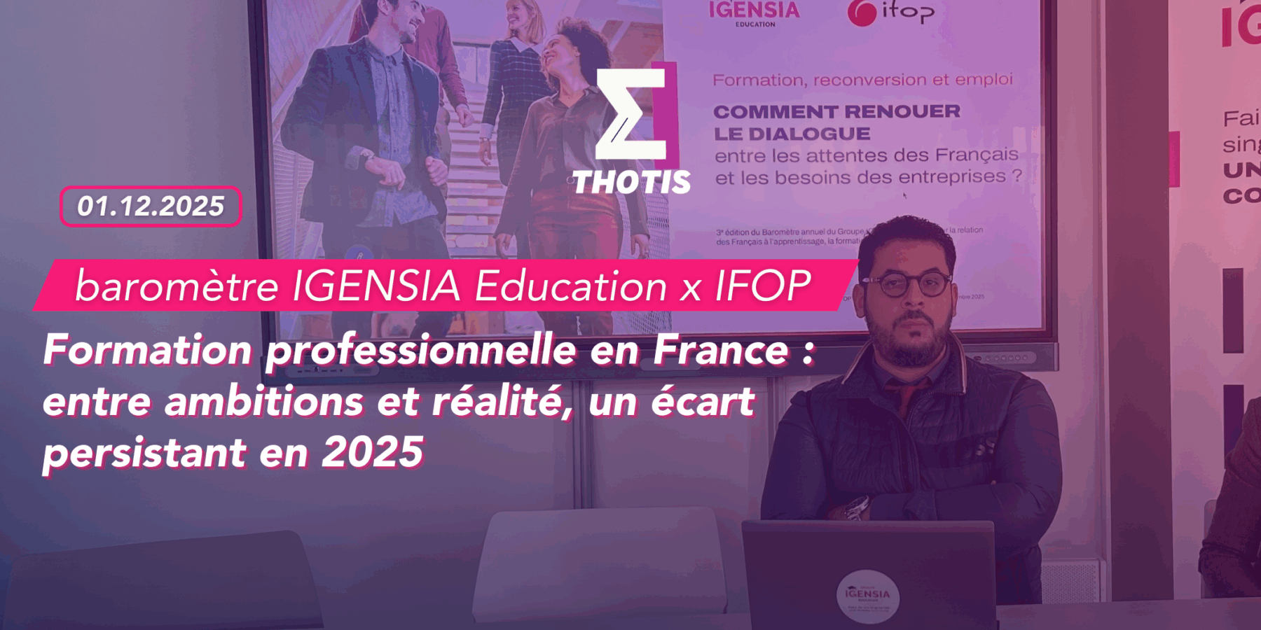 baromètre IGENSIA Education x IFOP 2025 – formation professionnelle en France