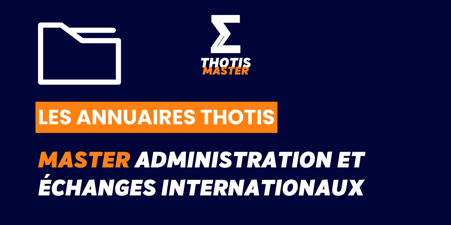 classement master Administration et échanges internationaux