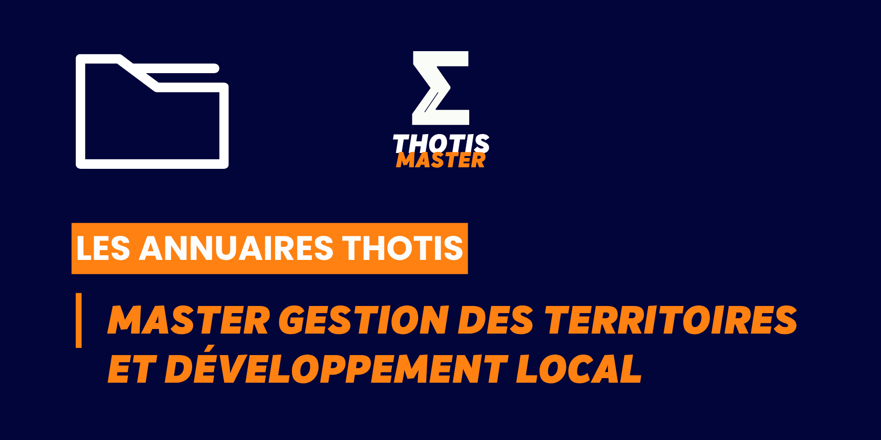 Annuaire Master Gestion des territoires et développement local