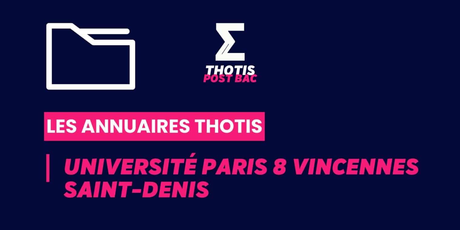Annuaires Thotis – Université Paris 8 Vincennes saint-Denis Annuaires Thotis - Université Paris 8 Vincennes saint-Denis